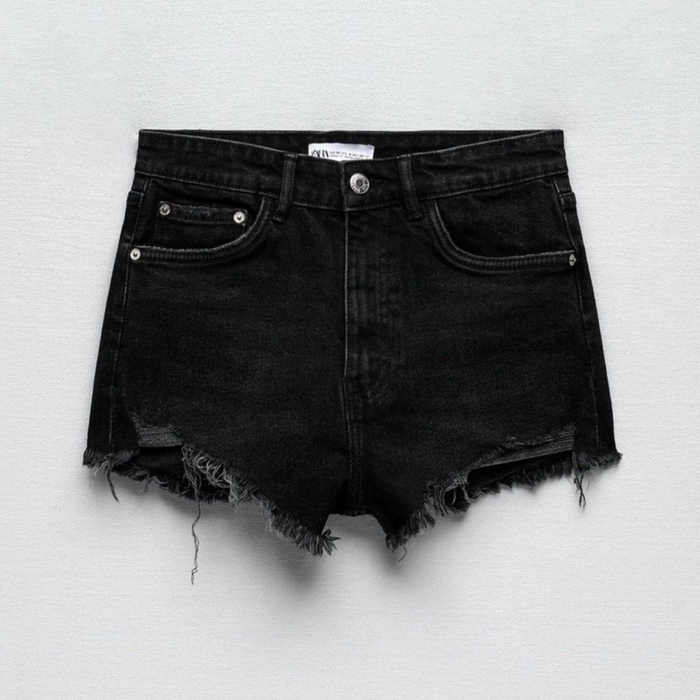 Black Zara jean shorts